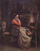 Jean Baptiste Camille  Corot, L'atelier (mk11)